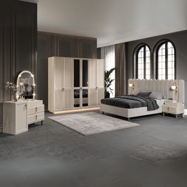 Camelia Yatak Odası Takımı Full MDF | 2 Yıl Garanti