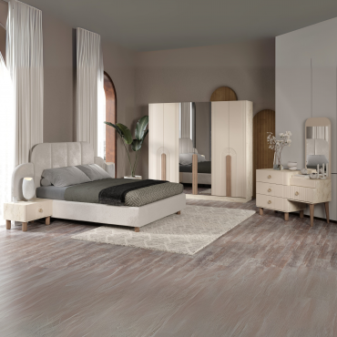 Latte Yatak Odası Takımı Full MDF | 2 Yıl Garanti