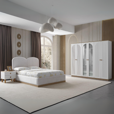 Nergis Yatak Odası Takımı Full MDF | 2 Yıl Garanti