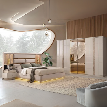 Petra Yatak Odası Takımı Full MDF | 2 Yıl Garanti